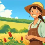 ghibli style image generator woman in field