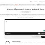 homeoage interface layout of undetectable ai