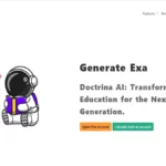 introductory homepage layout of doctrina ai