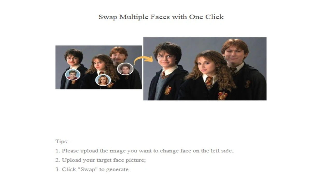 multiple photo swapping feature on remaker ai