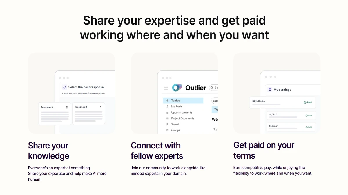 outlier ai platform for expert sharing