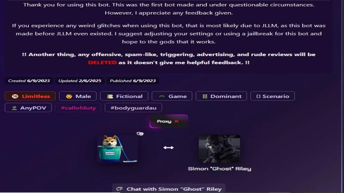 starting a chat with the characters on janitor ai