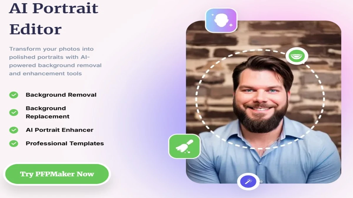 AI portrait enhancement feature on pfpmaker