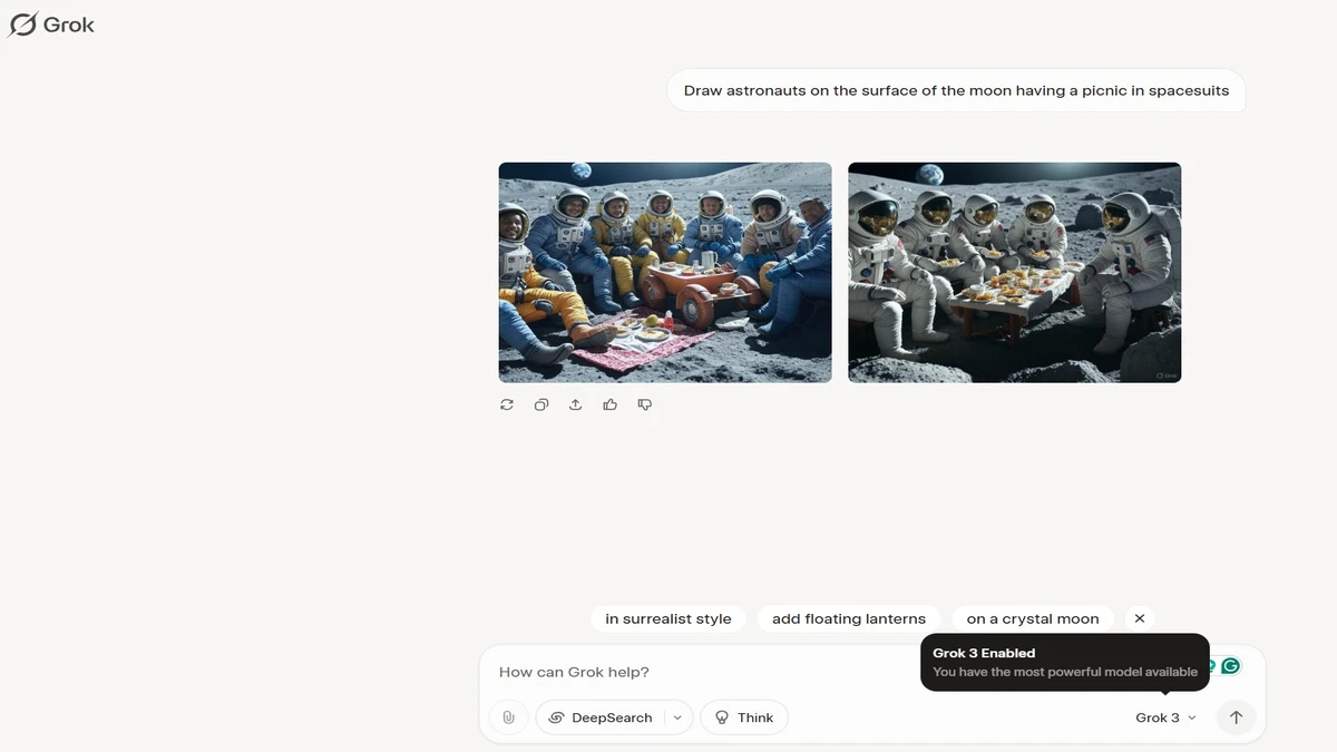 Astronauts Image generated by grok 3