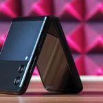 Black color flip phone