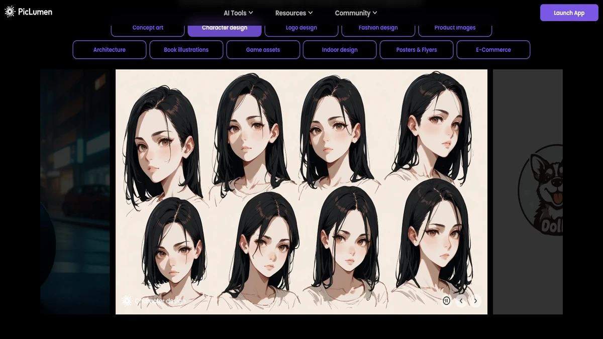 Character design example by piclumen ai