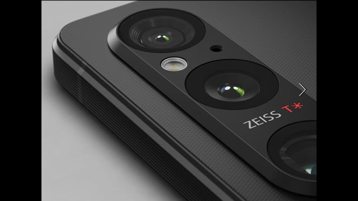 Close-up of sony xperia 1 vi camera lenses