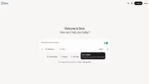 Dashboard of grok 3