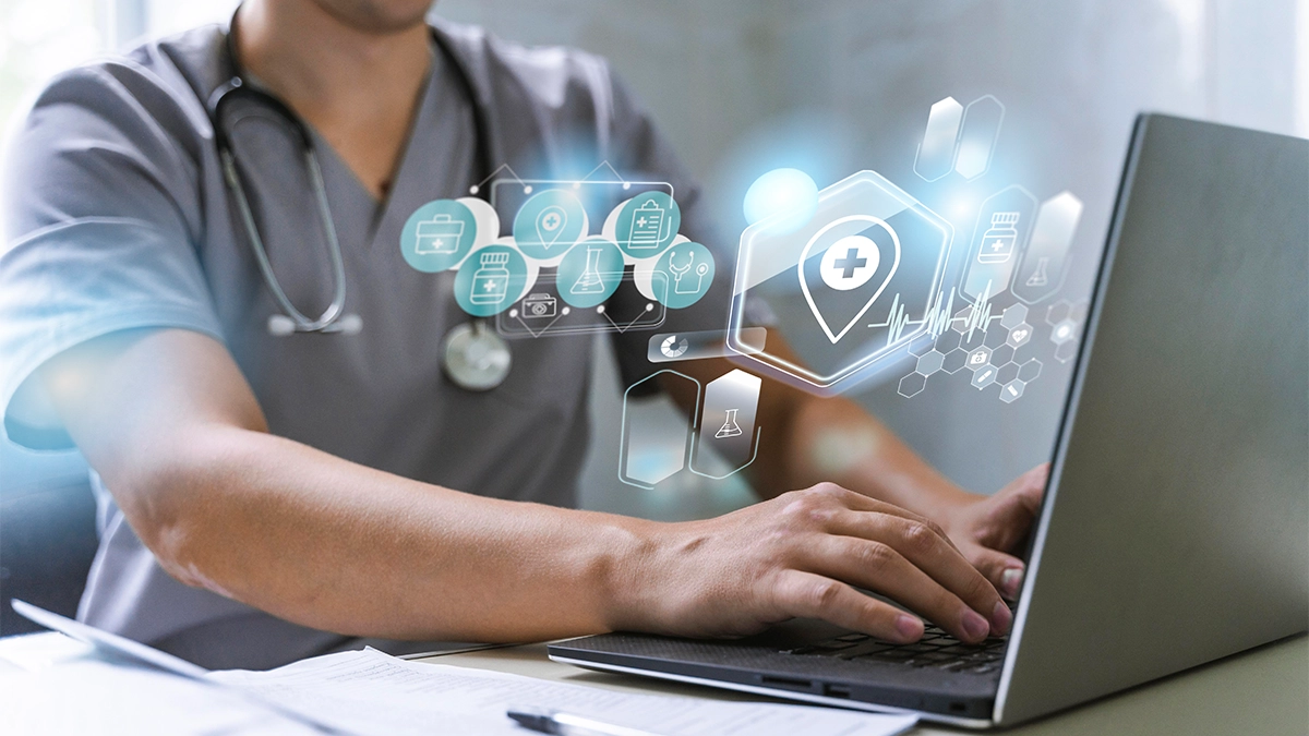 Doctor using wheonx for health data