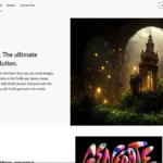 Homepage of adobe firefly ai