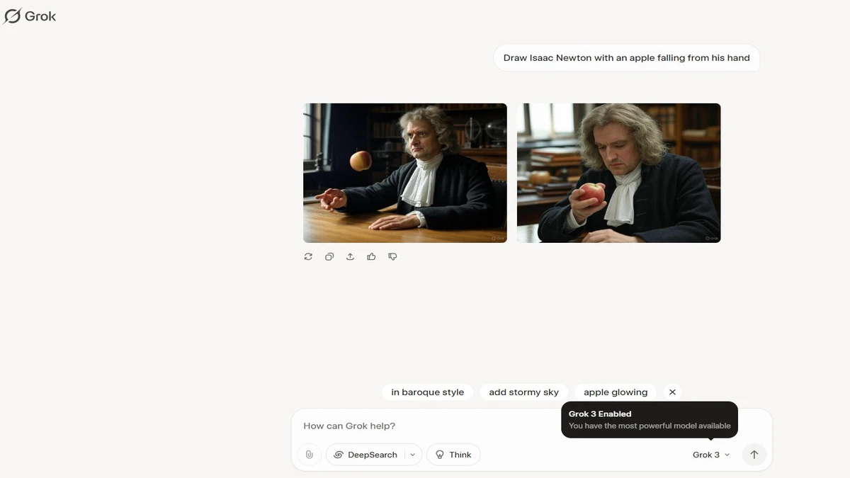 Issac Newton Image generated by grok 3