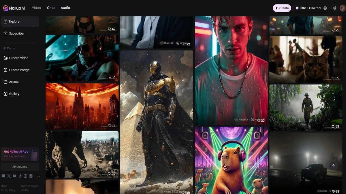 Videos generated by hailuo minimax ai