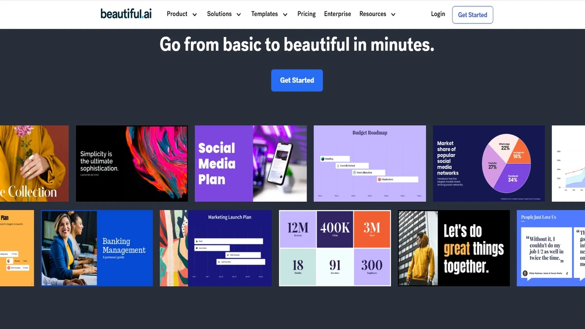 beautiful ai showing various presentations