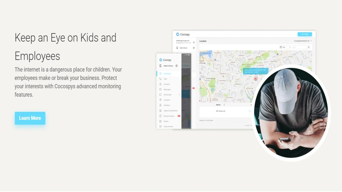 cocospy monitoring app on kids and employees