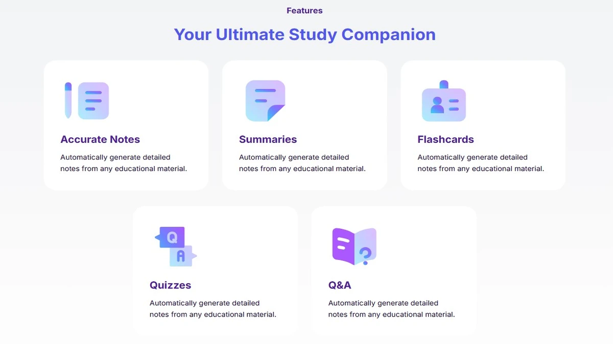different features for productivity on mindgrasp ai