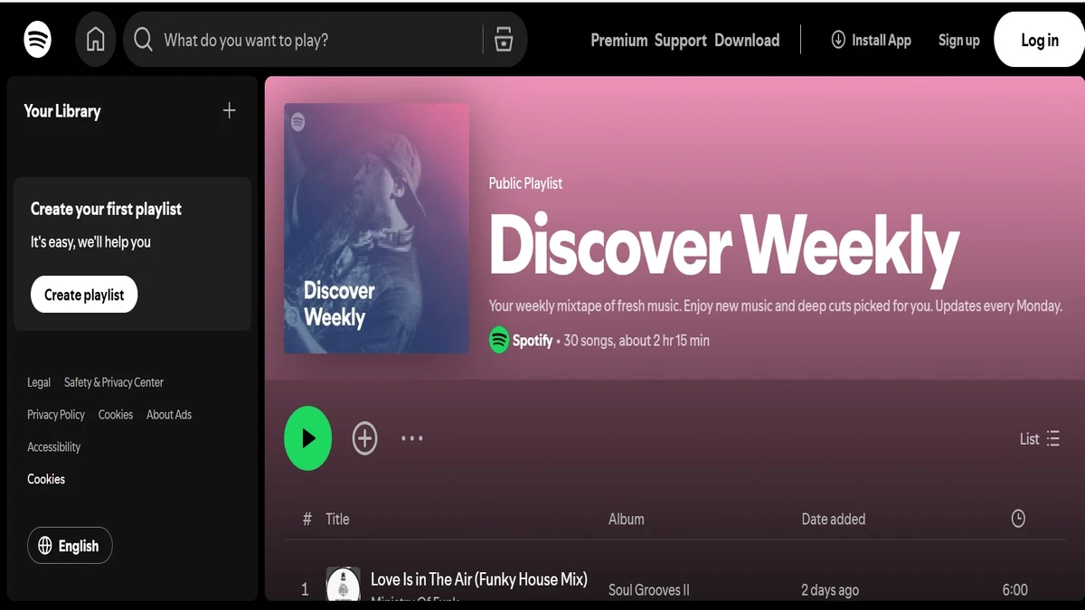 discover weekly feature on spotify apps