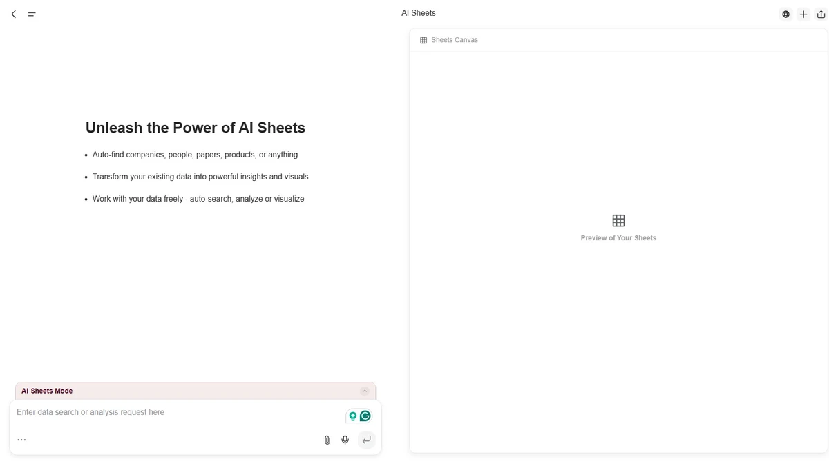 genspark ai sheet super agent chat box interface