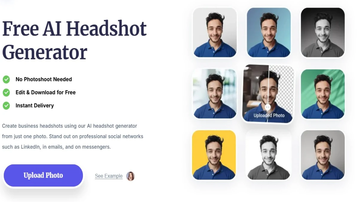 headshot AI generator feature on pfpmaker