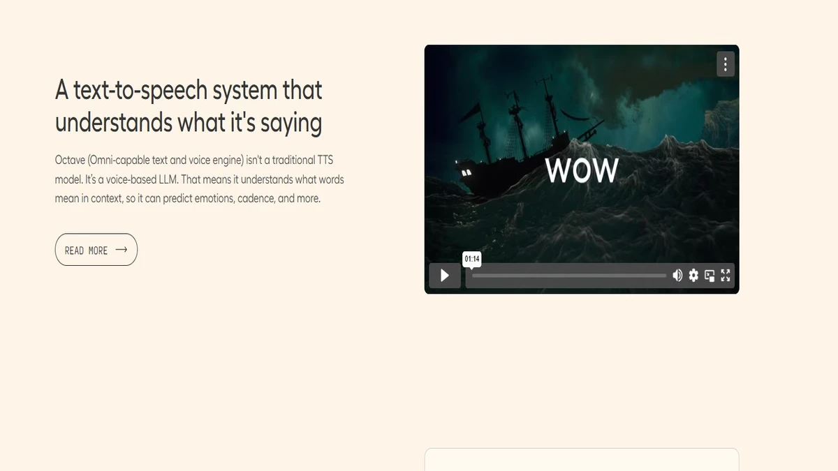 hume ai interface of text-to-speech
