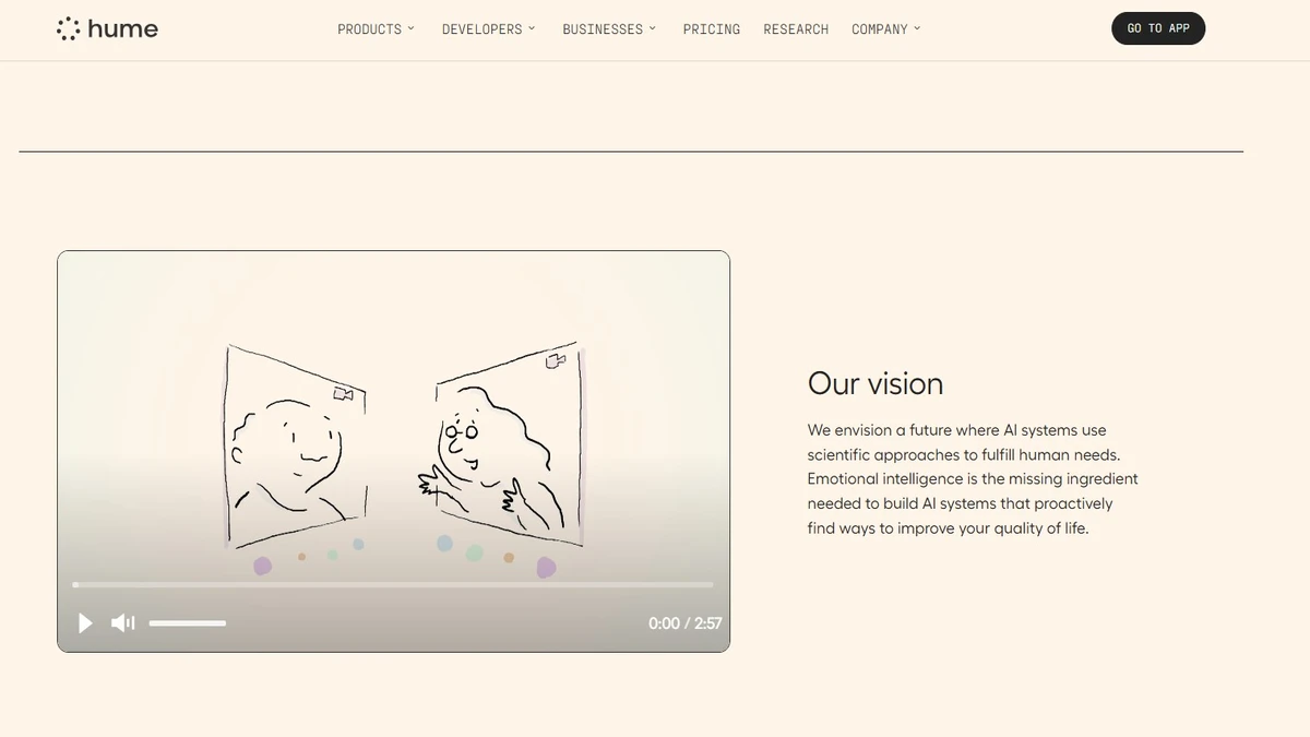 hume ai vision page