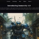 immersity ai homepage and dashboard interface