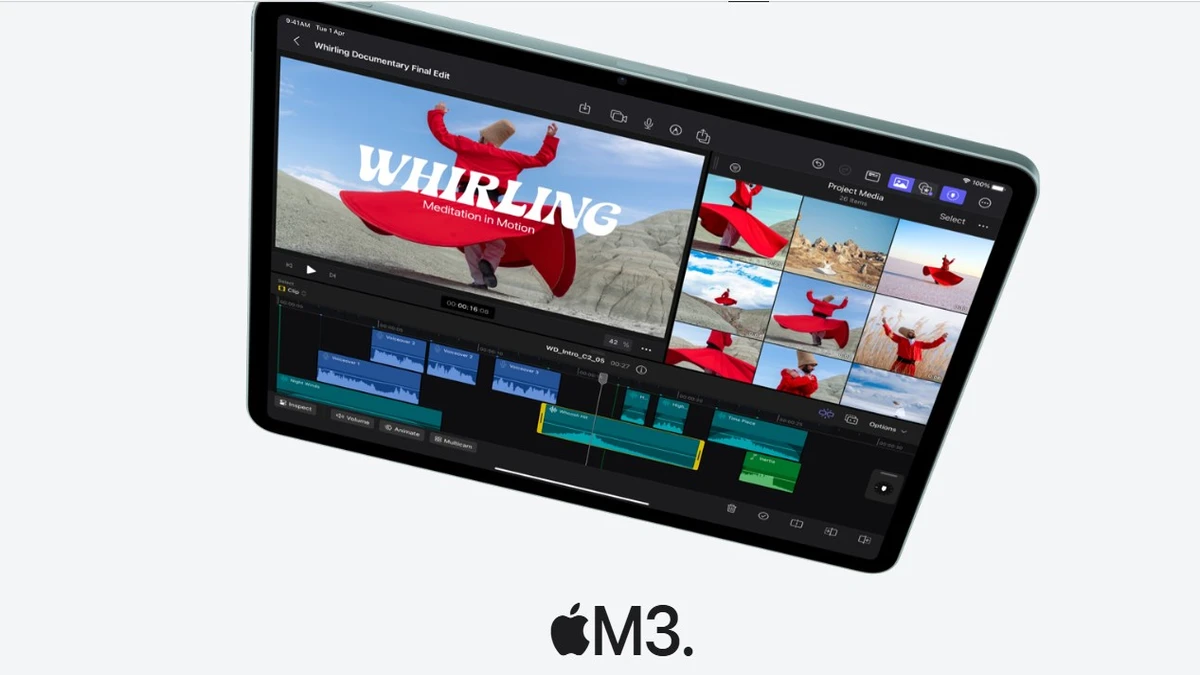 ipad air m3 with editing screen