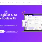 magic ai school homepage and dashboard