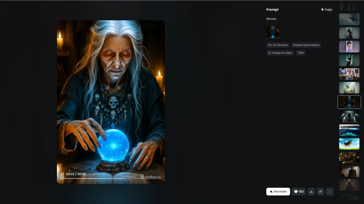 random templates for video generation on hailuo ai