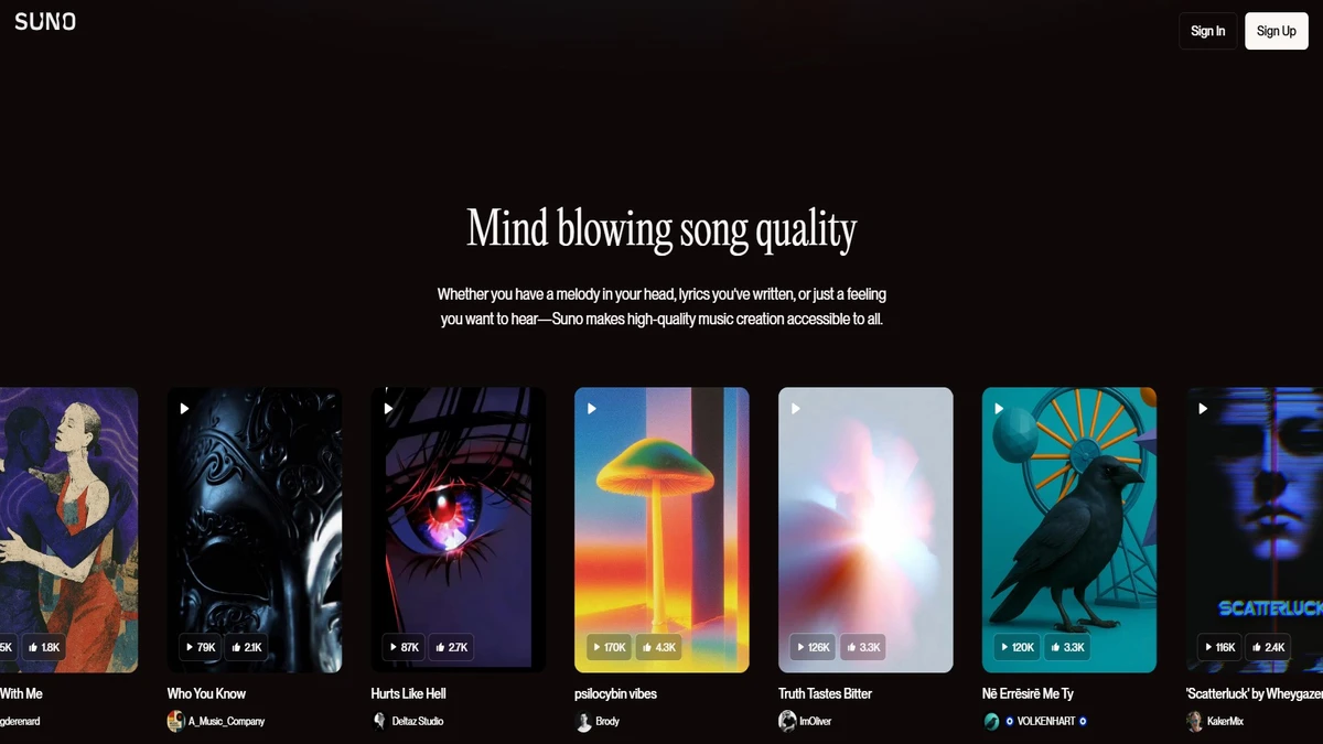 song created by suno ai music