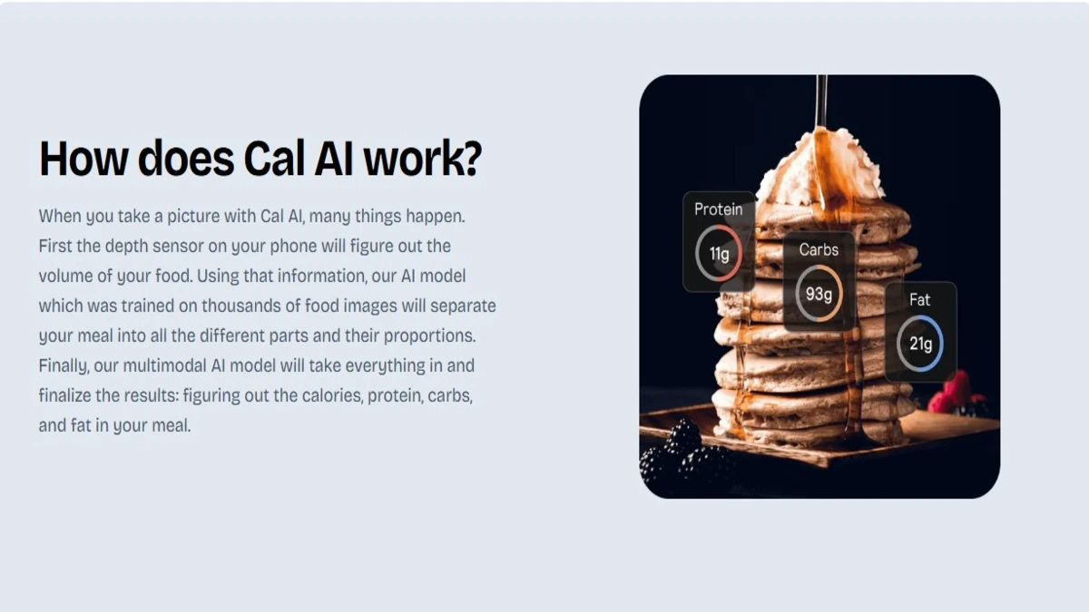 working mechanisms of calorie calculator app cal ai