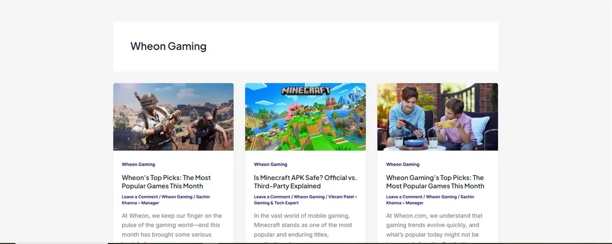 Bunch of games to play on wheon com
