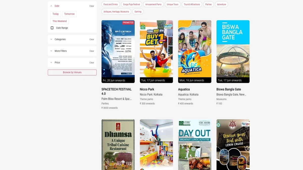 Personalise your bookmyshow account