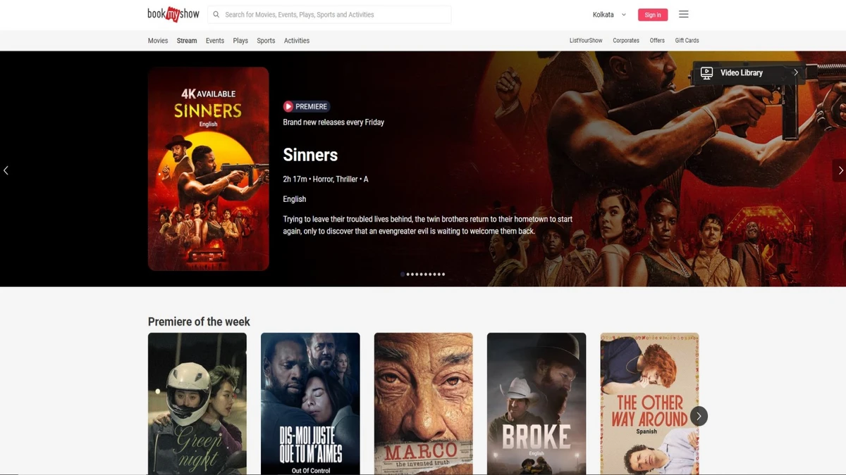 Stream movies exclusively on bookmyshow