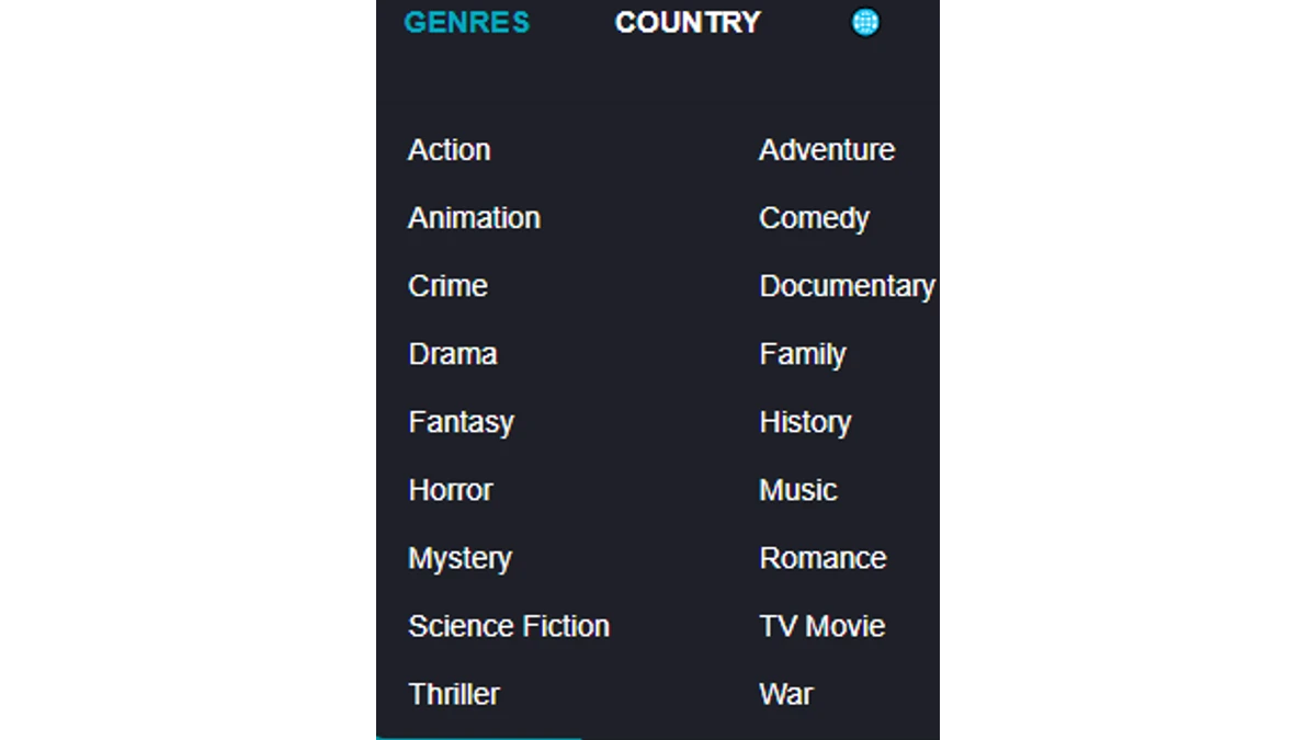 broad categories of shows on fmovies