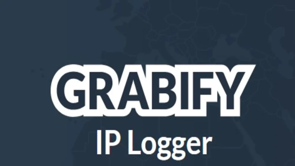 Grabify IP logger homepage with logo