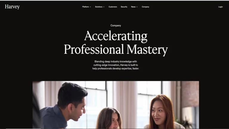harvey ai desktop web homepage