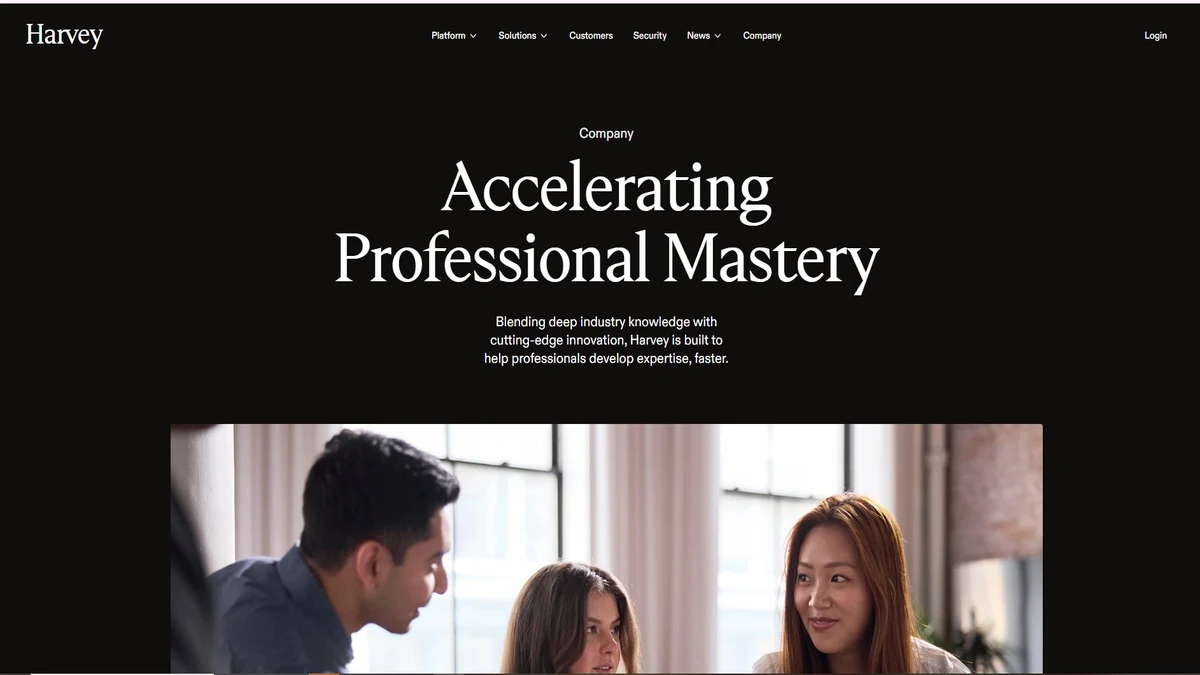 harvey ai desktop web homepage