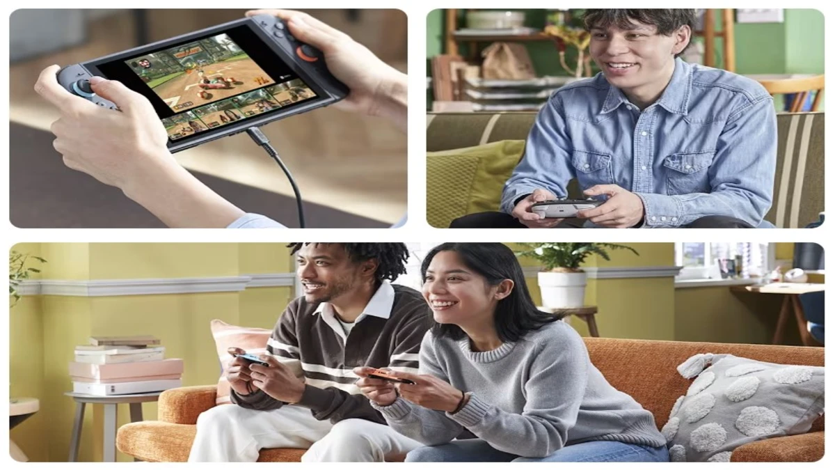 players playing with nintendo switch 2