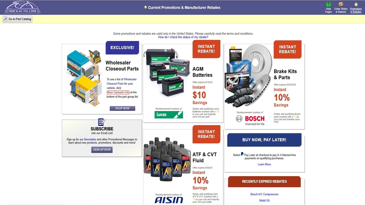 Collection of rockauto