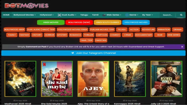Homepage of dotmovies