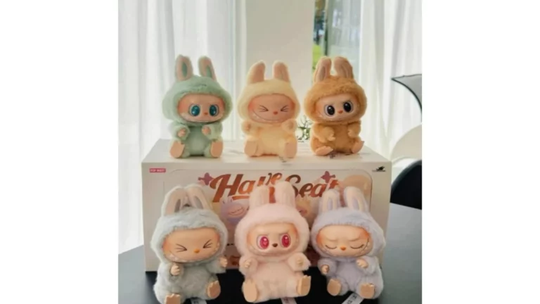 collection of labubu doll plush toys