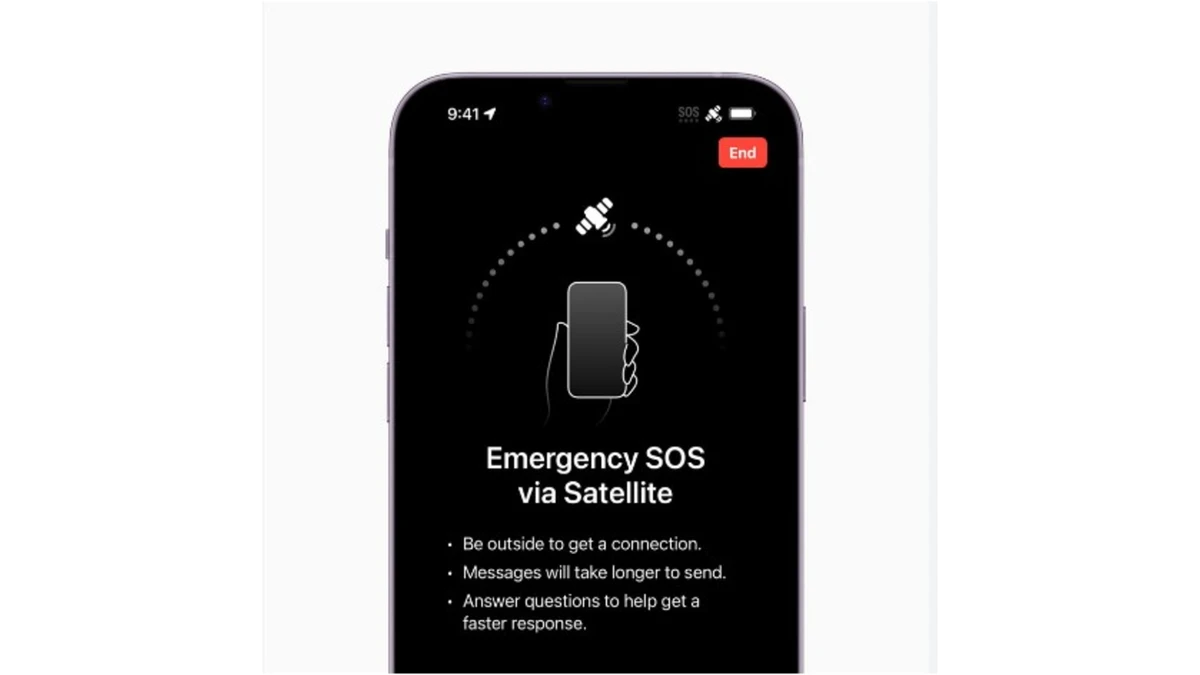 Emergency sos iphone via Satellite