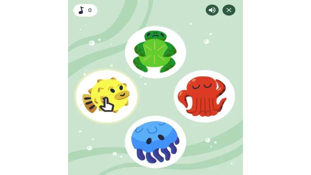 google memory game user interface