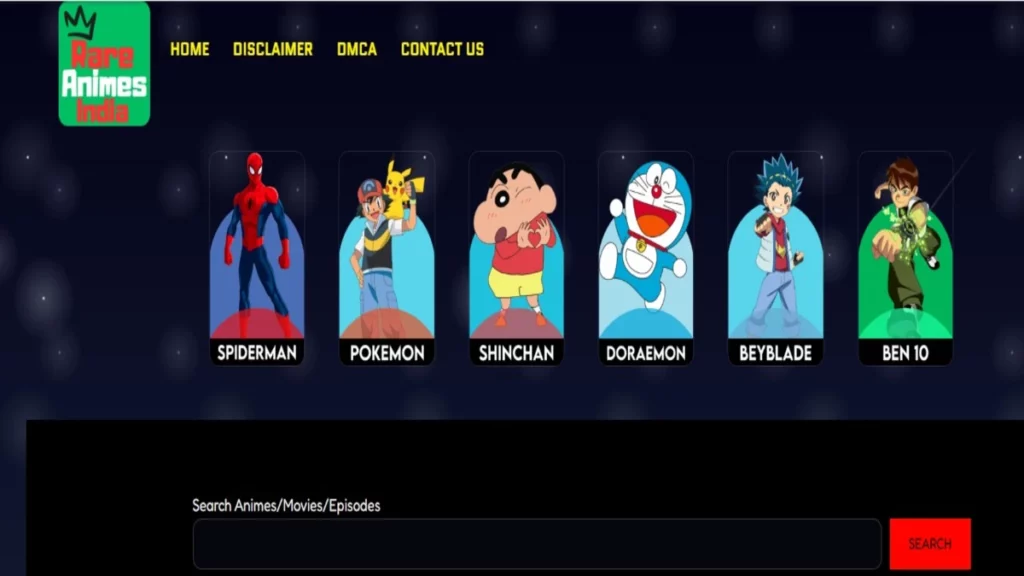 rare toons india homepage deskop