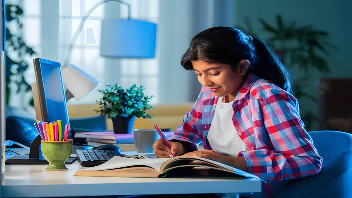 Student using shala darpan