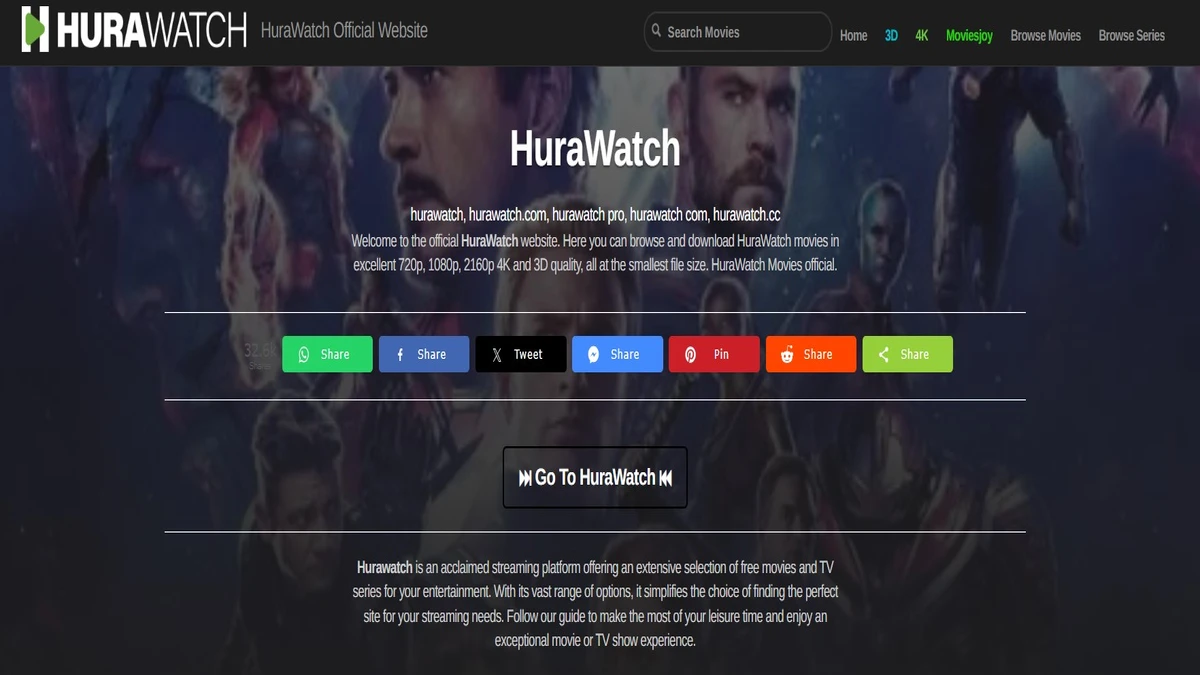 hurawatch website homepage
